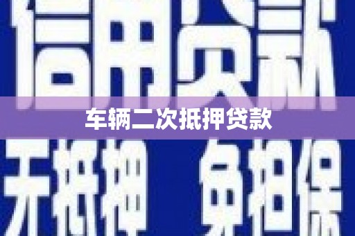 静海车辆二次抵押贷款