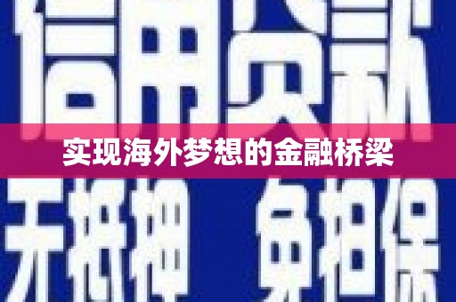静海实现海外梦想的金融桥梁