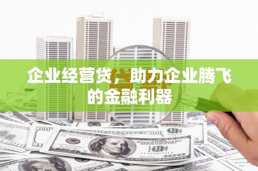 静海企业经营贷，助力企业腾飞的金融利器