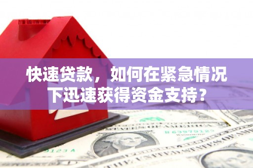 静海快速贷款，如何在紧急情况下迅速获得资金支持？