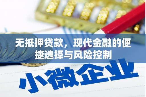 静海无抵押贷款，现代金融的便捷选择与风险控制