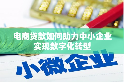 静海电商贷款如何助力中小企业实现数字化转型