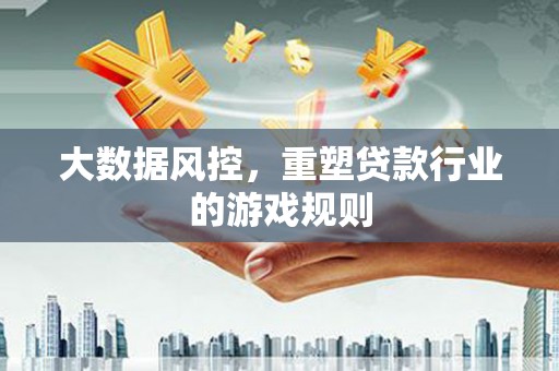 静海大数据风控，重塑贷款行业的游戏规则