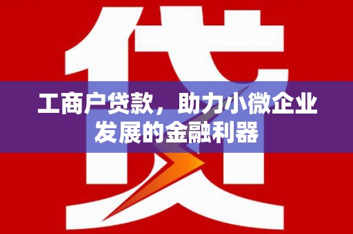 静海工商户贷款，助力小微企业发展的金融利器