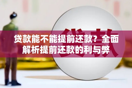 静海贷款能不能提前还款？全面解析提前还款的利与弊