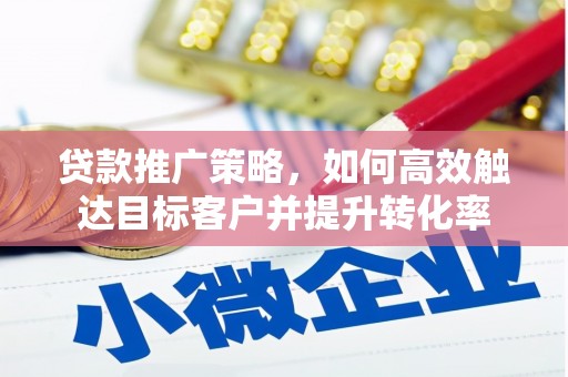静海贷款推广策略，如何高效触达目标客户并提升转化率