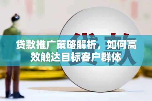 静海贷款推广策略解析，如何高效触达目标客户群体
