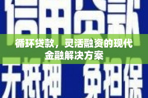 静海循环贷款，灵活融资的现代金融解决方案