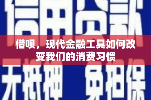 静海借呗，现代金融工具如何改变我们的消费习惯