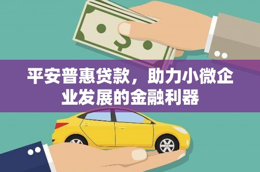 静海平安普惠贷款，助力小微企业发展的金融利器