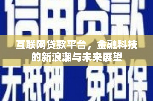 静海互联网贷款平台，金融科技的新浪潮与未来展望
