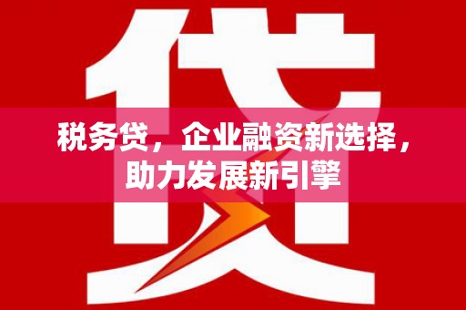 静海税务贷，企业融资新选择，助力发展新引擎