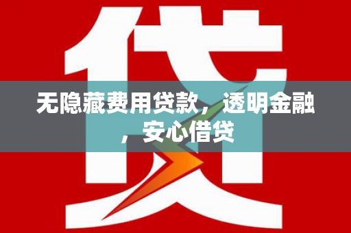 静海无隐藏费用贷款，透明金融，安心借贷