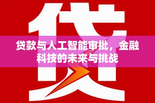 静海贷款与人工智能审批，金融科技的未来与挑战