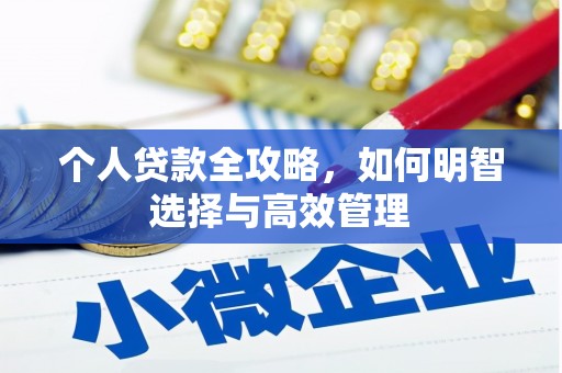 静海个人贷款全攻略，如何明智选择与高效管理