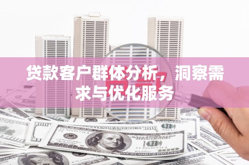静海贷款客户群体分析，洞察需求与优化服务
